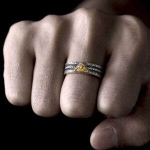 Horus God's Eye Men's Ring, Pure 925 Silver, Unique & High-End Design