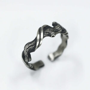 999 Pure Silver 'Driftwood' Couple's Ring - Adjustable Ring