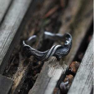 999 Pure Silver 'Driftwood' Couple's Ring - Adjustable Ring