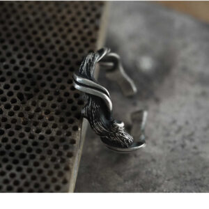 999 Pure Silver 'Driftwood' Couple's Ring - Adjustable Ring