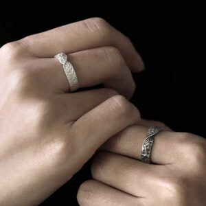 Couple's 999 Silver Rings, Minimalist Style, Adjustable Open Band