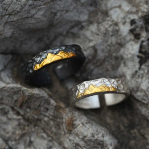 Matching Couple Rings, 999 Sterling Silver, Exclusive Design