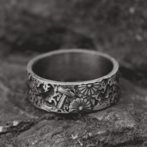 999 Pure Silver Men's Ring - Closed Design, Wide Band