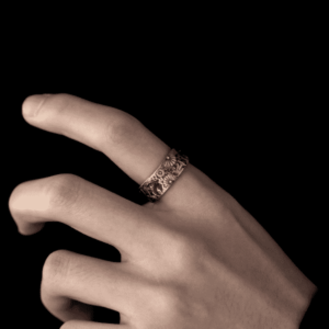 999 Pure Silver Men's Ring - Closed Design, Wide Band