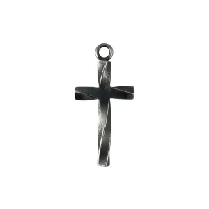 Vintage S999 Sterling Silver Cross Pendant – Handmade, Minimalist, Unique Couple Necklace