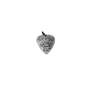 Custom S999 Sterling Silver Guitar Pick Necklace – Hand-Engraved Pendant for Men, Unique Couple Gift, Birthday Keepsake