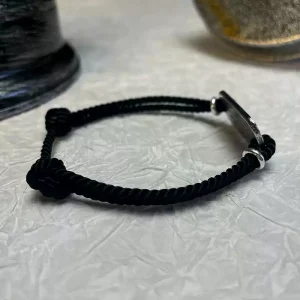 Custom Hand-Engraved Sterling Silver Letter Bracelet / Anklet – S999 Pure Silver Couple Tag Jewelry