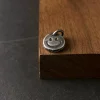 Custom Engraved S999 Silver Smiley Tag Pendant – Handmade Mini Charm for Bracelets & Necklaces