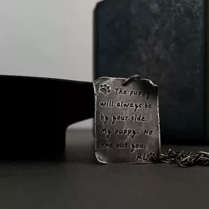 Custom Sterling Silver Engraved Couple Pendant – Handmade Minimalist Necklace