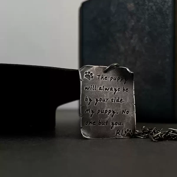 Custom Sterling Silver Engraved Couple Pendant – Handmade Minimalist Necklace
