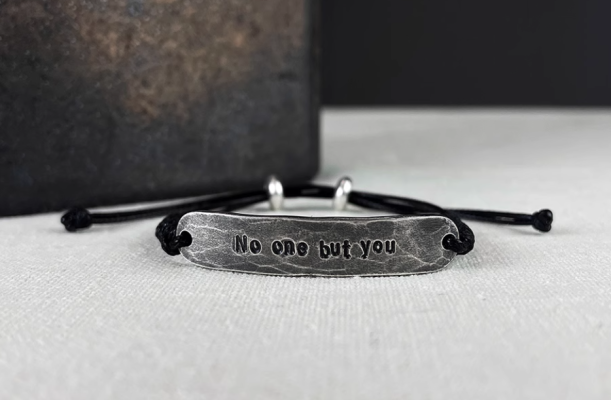 Custom S999 Sterling Silver Initial Bracelet Set – Personalized Handcrafted Couple Cord Bracelets