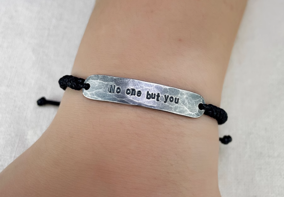 Custom S999 Sterling Silver Initial Bracelet Set – Personalized Handcrafted Couple Cord Bracelets