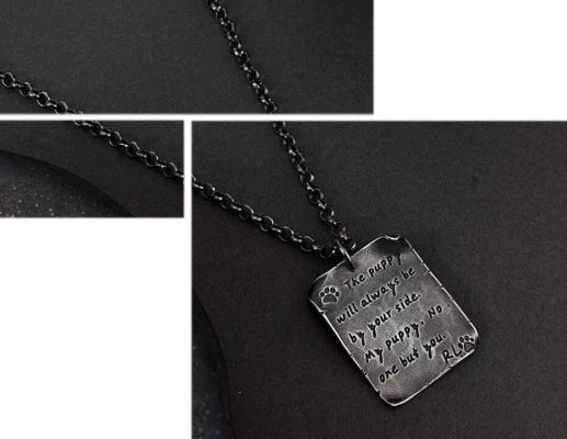 Custom Sterling Silver Engraved Couple Pendant – Handmade Minimalist Necklace Custom Sterling Silver Engraved Couple Pendant – Handmade Minimalist Necklace