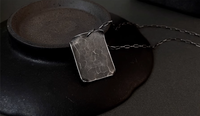 Custom Sterling Silver Engraved Couple Pendant – Handmade Minimalist Necklace