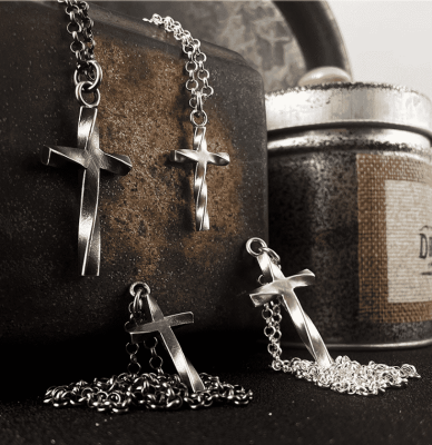 Vintage S999 Sterling Silver Cross Pendant – Handmade, Minimalist, Unique Couple Necklace