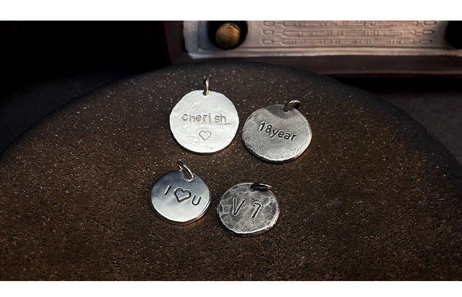 Hand-Engraved S999 Sterling Silver Pendant – Custom DIY Nameplate Necklace