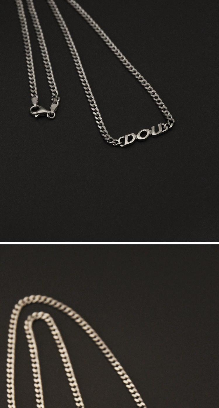 Custom Letter Necklace in Sterling Silver – Personalized Gift for Couples
