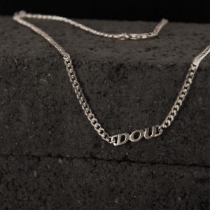 Custom Letter Necklace in Sterling Silver – Personalized Gift for Couples