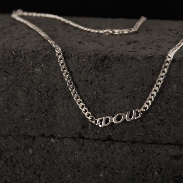 Custom Letter Necklace in Sterling Silver – Personalized Gift for Couples