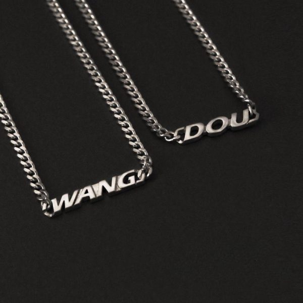 Custom Letter Necklace in Sterling Silver – Personalized Gift for Couples